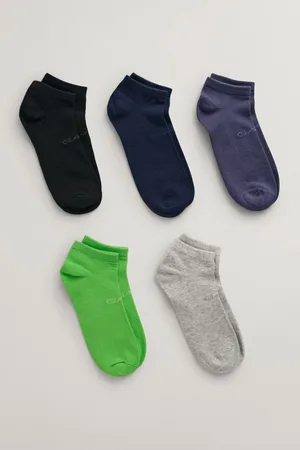 GANT PONOŽKY TONAL LOGO SNEAKER SOCKS 5-PACK SLIME GREEN