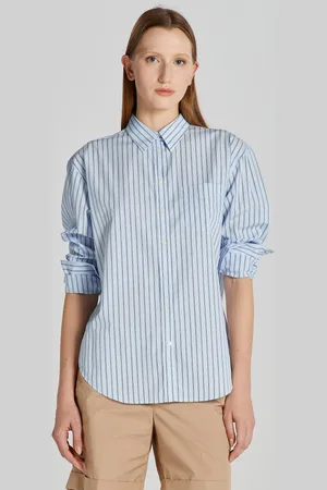 GANT KOŠILE REL STRIPED POPLIN SHIRT COLLEGE BLUE