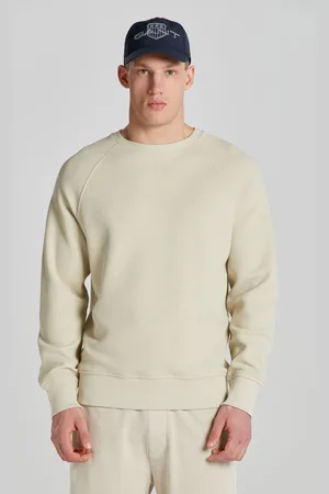 GANT MIKINA WAFFLE TEXTURE C-NECK SILKY BEIGE