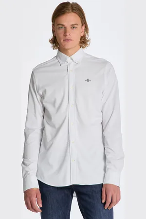 GANT KOŠILE REG JERSEY PIQUE SHIRT WHITE