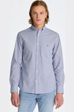 GANT KOŠILE REG POPLIN BANKER SHIRT COLLEGE BLUE