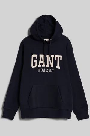 GANT MIKINA ARCH HOODIE EVENING BLUE