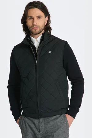 GANT VESTA QUILTED WINDCHEATER VEST BLACK