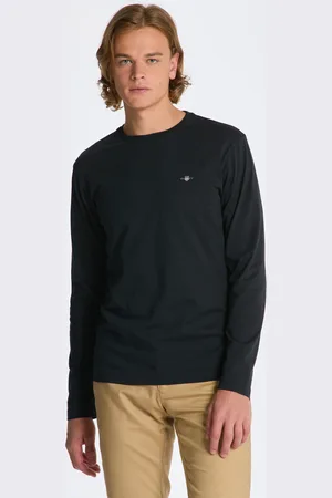 GANT TRIČKO REG SHIELD LS T-SHIRT BLACK