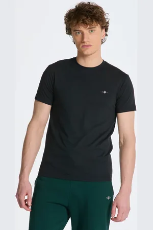 GANT TRIČKO SLIM SHIELD SS T-SHIRT BLACK
