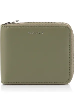GANT PENĚŽENKA LEATHER ZIP WALLET DRIED CLAY