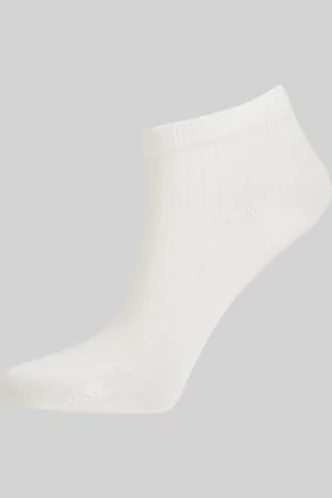 GANT PONOŽKY LYOCELL RIB ANKLE SOCKS EGGSHELL