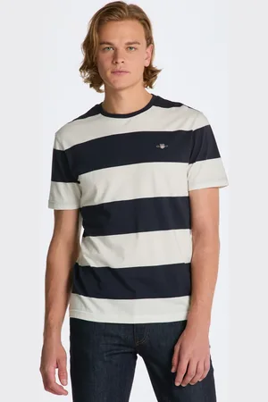 GANT TRIČKO BAR STRIPE SS T-SHIRT EGGSHELL