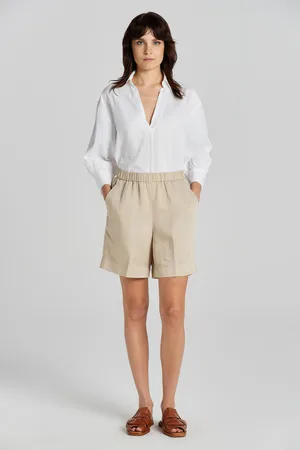 GANT ŠORTKY REL LINEN BLEND PULL ON SHORTS DRY SAND