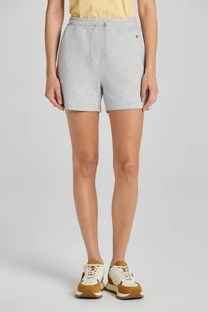 GANT TEPLÁKOVÉ ŠORTKY REL SHIELD SHORTS LIGHT GREY MELANGE