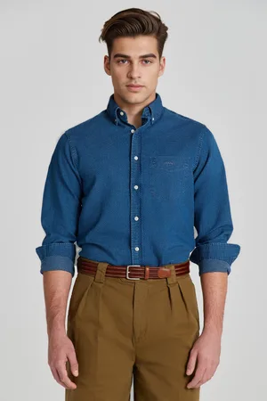 GANT KOŠILE REG INDIGO DOT SHIRT DARK INDIGO