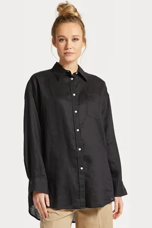 GANT KOŠILE OS LINEN SHIRT EBONY BLACK