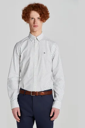GANT KOŠILE SLIM OXFORD STRETCH STRIPE SHIRT WHITE