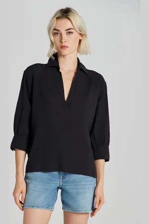GANT HALENKA REL SEERSUCKER STRIPE POPOVER BLACK