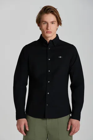 GANT KOŠILE SLIM OXFORD STRETCH SHIRT BLACK
