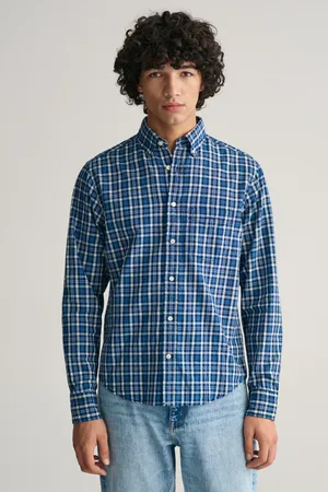 GANT KOŠILE REG INDIGO MADRAS SHIRT DARK INDIGO