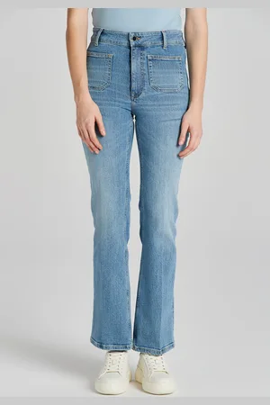 GANT DŽÍNY SLIM FLARE JEANS SEMI LIGHT BLUE WORN IN