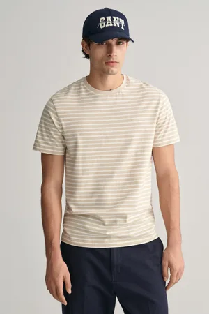 GANT TRIČKO STRIPED T-SHIRT SILKY BEIGE