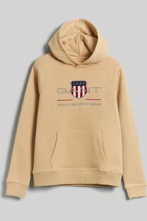 GANT MIKINA ARCHIVE SHIELD HOODIE DRY SAND