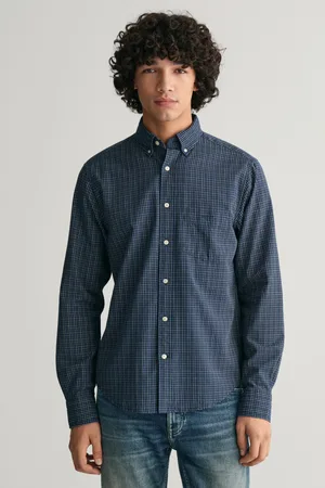 GANT KOŠILE REG TATTERSALL ARCHIVE OXF SHIRT MARINE