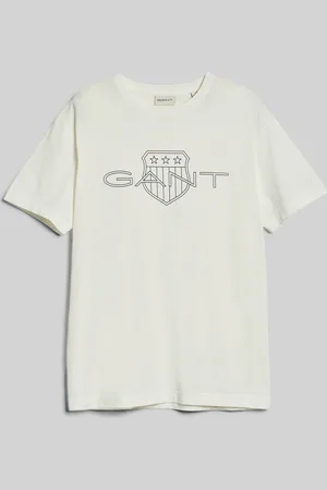 GANT TRIČKO LOGO SS T-SHIRT EGGSHELL