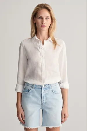 GANT KOŠILE REG LINEN CHAMBRAY SHIRT WHITE