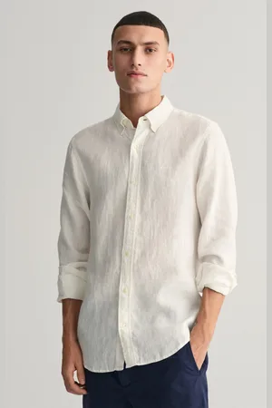 GANT KOŠILE SLIM LINEN SHIRT WHITE