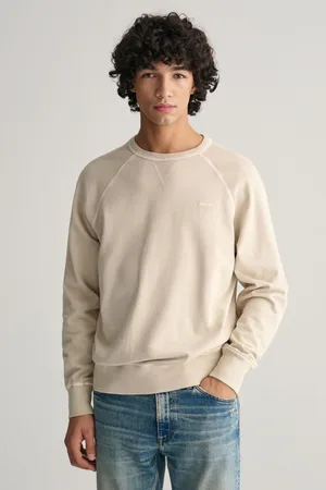 GANT MIKINA SUNFADED C-NECK SWEAT SILKY BEIGE
