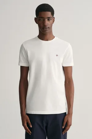 GANT TRIČKO SLIM PIQUE SS T-SHIRT EGGSHELL
