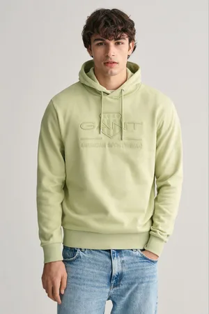 GANT MIKINA REG TONAL SHIELD HOODIE MILKY MATCHA