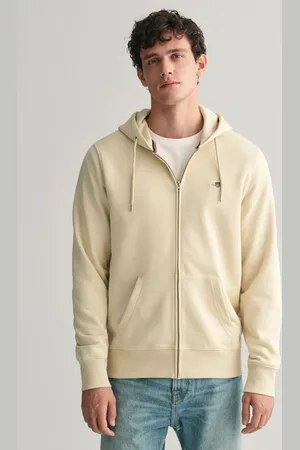 GANT MIKINA REG SHIELD FULL ZIP HOODIE SILKY BEIGE