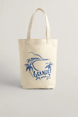 GANT TAŠKA GRANDE MARE CANVAS TOTE BAG CREAM