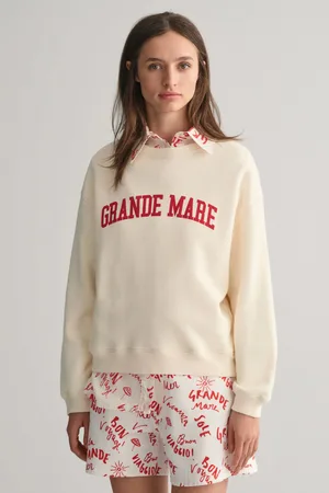 GANT MIKINA GRANDE MARE C-NECK SWEAT CREAM