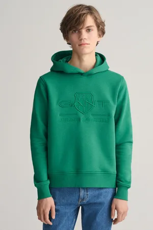 GANT MIKINA TONAL AS HOODIE WILD GREEN