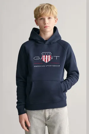 GANT MIKINA ARCHIVE SHIELD HOODIE EVENING BLUE