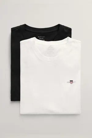 GANT SPODNÍ PRÁDLO C-NECK T-SHIRT 2-PACK BLACK / WHITE