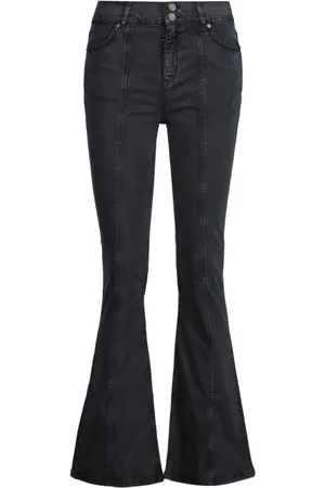 GANT KALHOTY LOW WAIST STRETCHY BOOTCUT PANTS BLACK