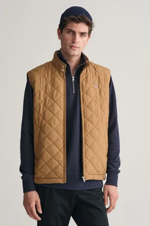 GANT VESTA QUILTED WINDCHEATER VEST ROASTED WALNUT