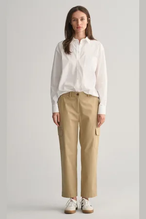 GANT KALHOTY SLIM CHINO CARGO PANTS DARK KHAKI