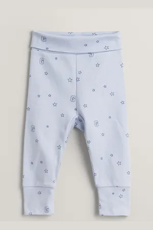 GANT TEPLÁKY STAR AND G PRINTED LEGGINGS FRESH BLUE