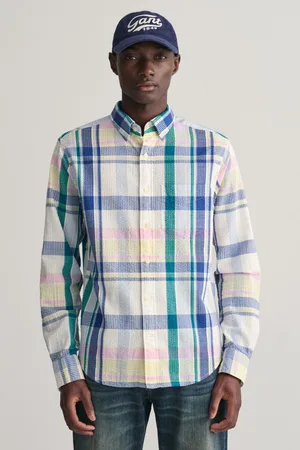 GANT KOŠILE REG SEERSUCKER MADRAS SHIRT WHITE