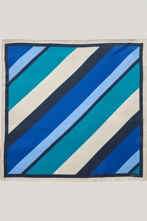 GANT ŠÁTEK STRIPED SILK SCARF RICH BLUE
