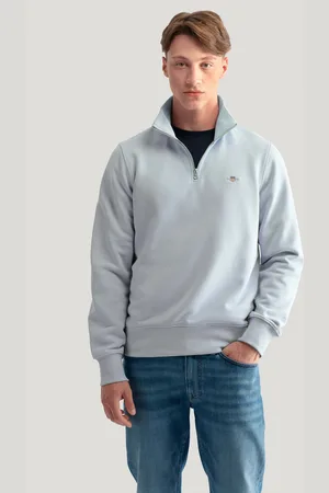 GANT MIKINA REG SHIELD HALF ZIP SWEAT STORMY SEA