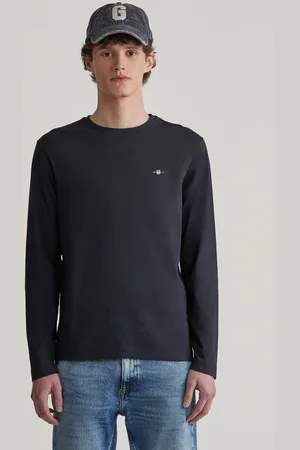 GANT TRIČKO REG SHIELD LS T-SHIRT BLACK