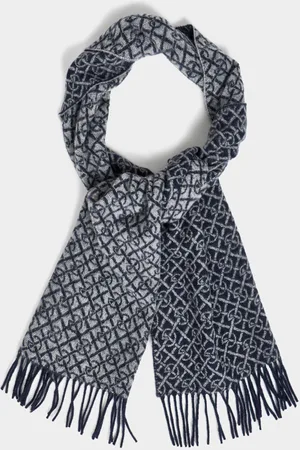 GANT ŠÁLA G PATTERN WOVEN SCARF EVENING BLUE