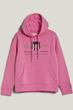 GANT MIKINA ARCHIVE SHIELD HOODIE CANDY PINK