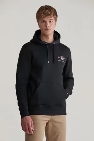 GANT MIKINA REG MEDIUM ARCHIVE SHIELD HOODIE BLACK