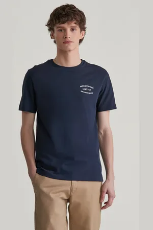 GANT TRIČKO SMALL GRAPHIC PIQUE SS TSHIRT EVENING BLUE