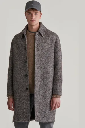 GANT KABÁT WOOL CAR COAT DEEP BROWN