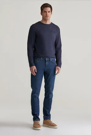 GANT DŽÍNY REGULAR JEANS DARK BLUE WORN IN